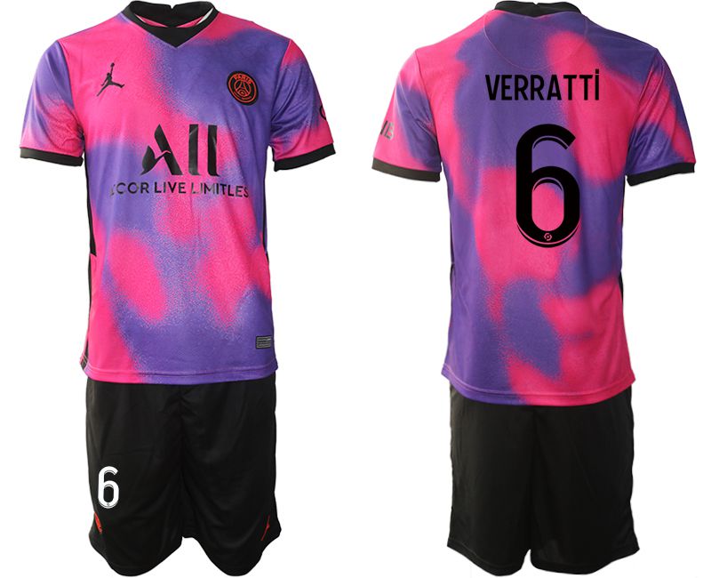 Men 2020-2021 Club Paris St German away purple #6 Soccer Jersey